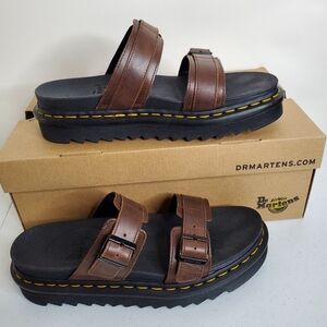 Dr. Martens Myles Brando Leather Sandal Women's Size 12 Men's 11 NEW Dark Brown